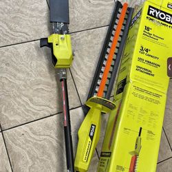 Ryobi pole saw and pole hedger attachment $100 both