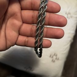 Rope Chain In White Gold - 6 mm