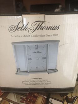 Seth Thomas Silvertone Metal Clock