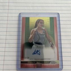 2024 Topps Chrome Tennis Emma Navarro Auto /20 Rose Gold