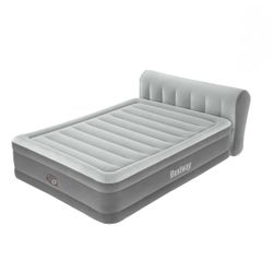 Queen air mattress with headboard