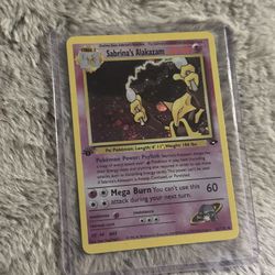 1st Edition Sabrina’s Alakazam Pokemon Card 