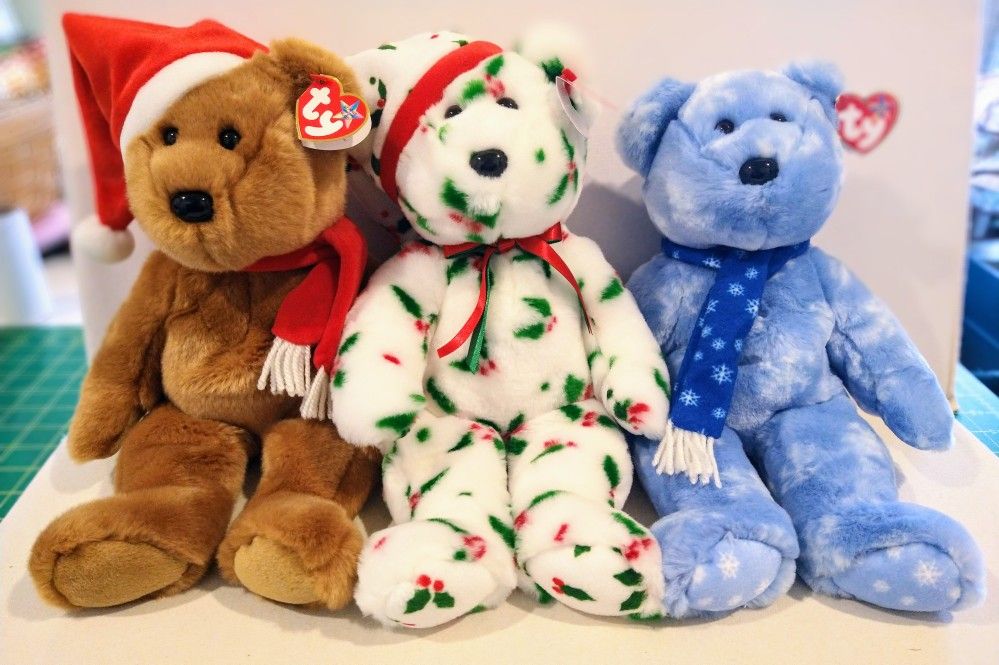 Retired Ty Beanie Buddies--Annual Holiday Teddies $15 each
