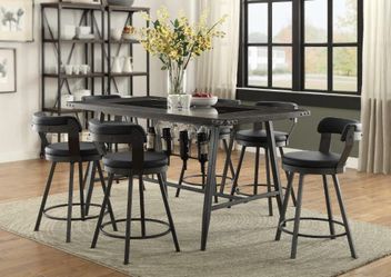 New 7pc. Counter height dining table set