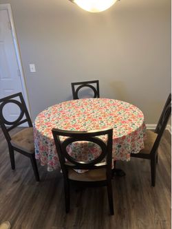 Dining table and chairs