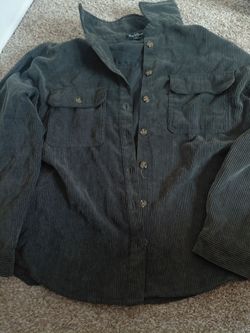 Velvet Heart Courduroy Dark Green button up Vintage
