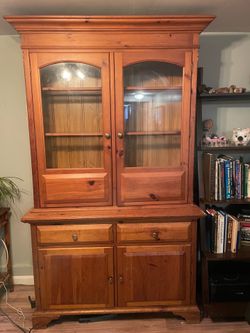Solid wood hutch