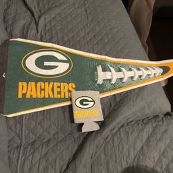 NFL Green Bay Packers Flag And Glitter Koozie