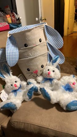 Custom Easter baskets and bunnies 🐣🐣