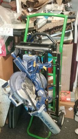 Kobalt mitre saw with dolly