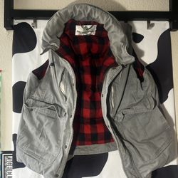 Pacific Trail Vtg Work Vest Puffer Buffalo Plaid Down