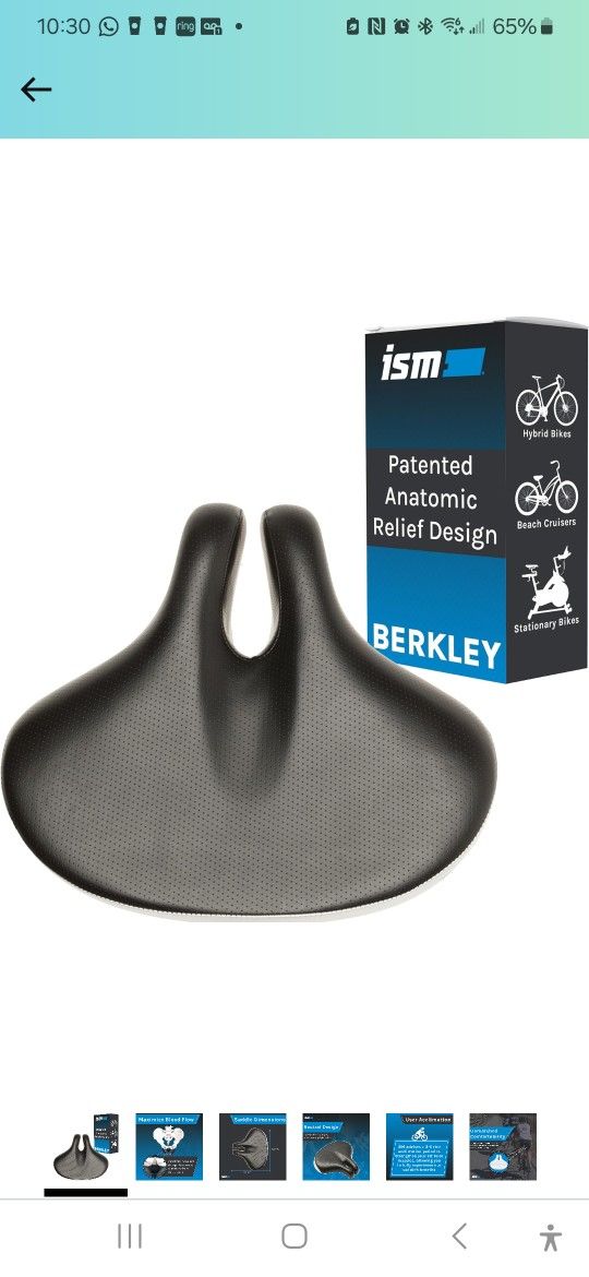 ISM Comfort Series Noseless Bike Saddle