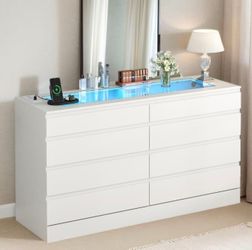 New White 8-Drawer Dresser