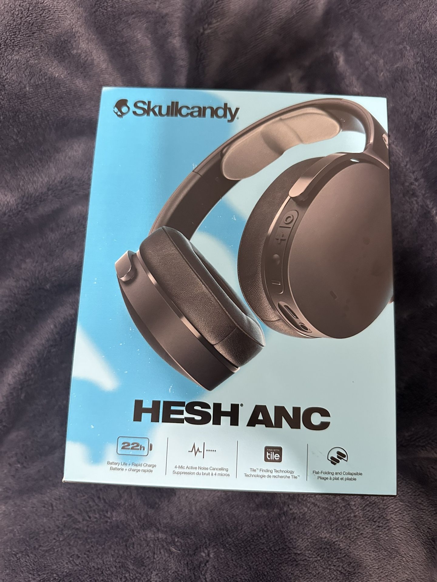 Skullcandy Hesh ANC Noise Canceling Bluetooth Wireless Over-Ear Headphones - Black brand new sealed