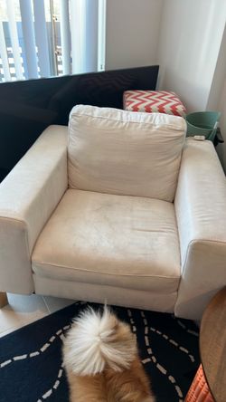 Cream Fabric Armchair
