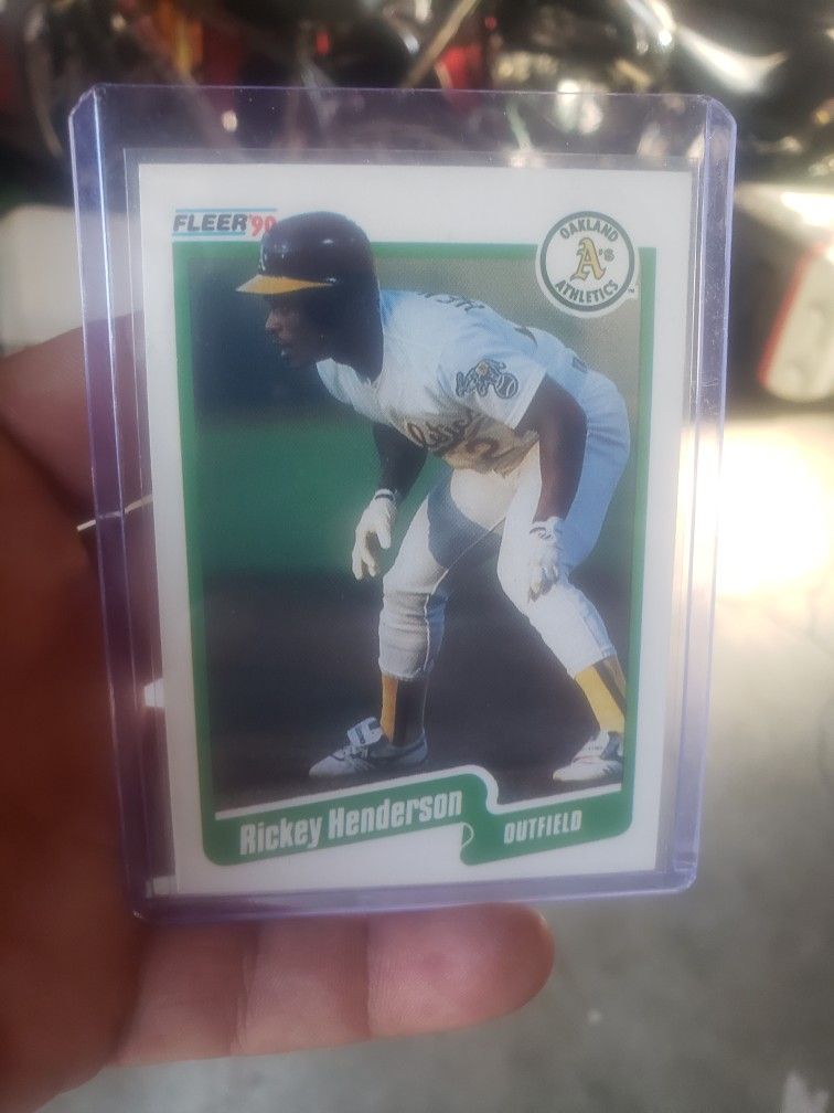 Ricky Henderson 1990 "Fleer" Csrd In Excellent Condition 