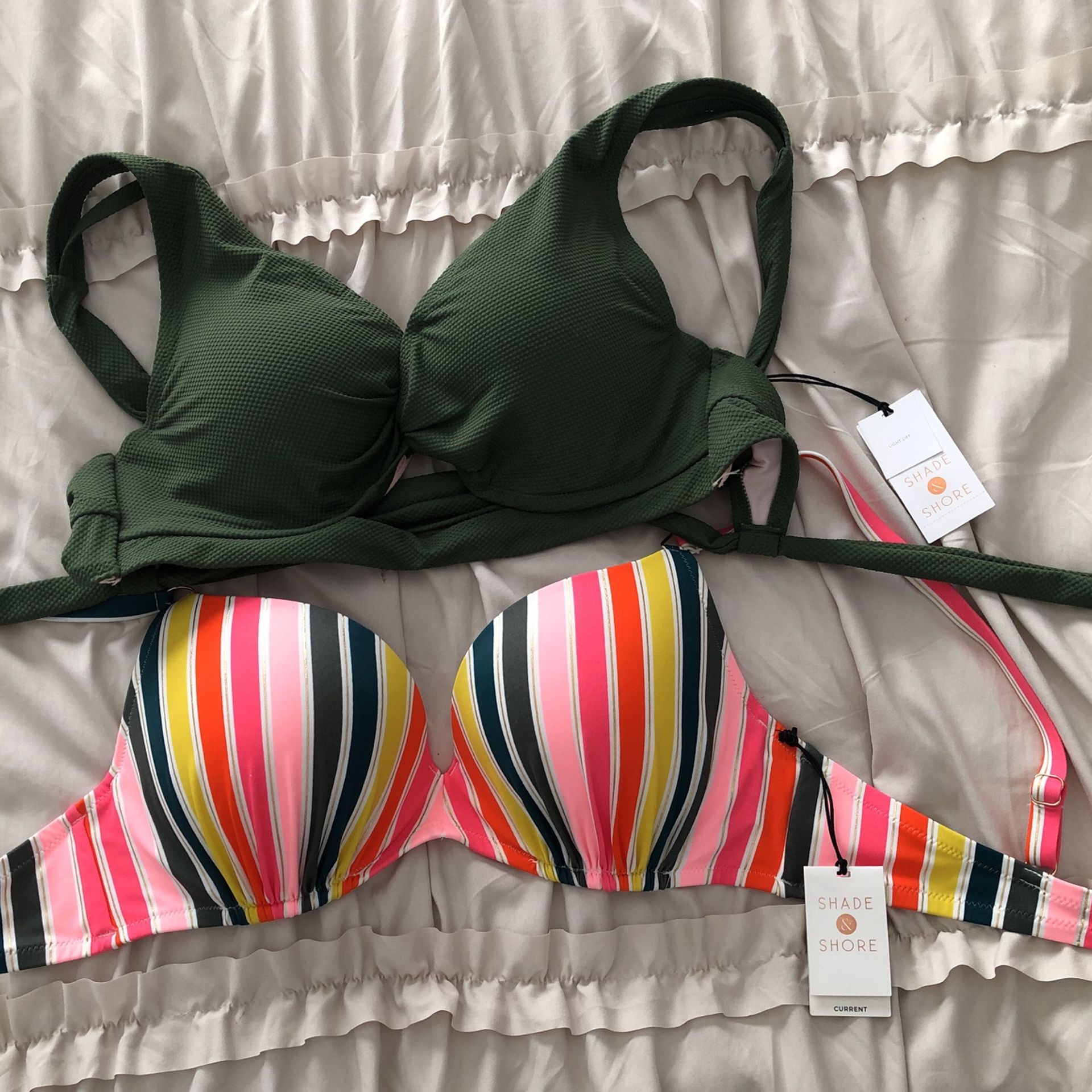 NWT Shade and Shore bikini Tops