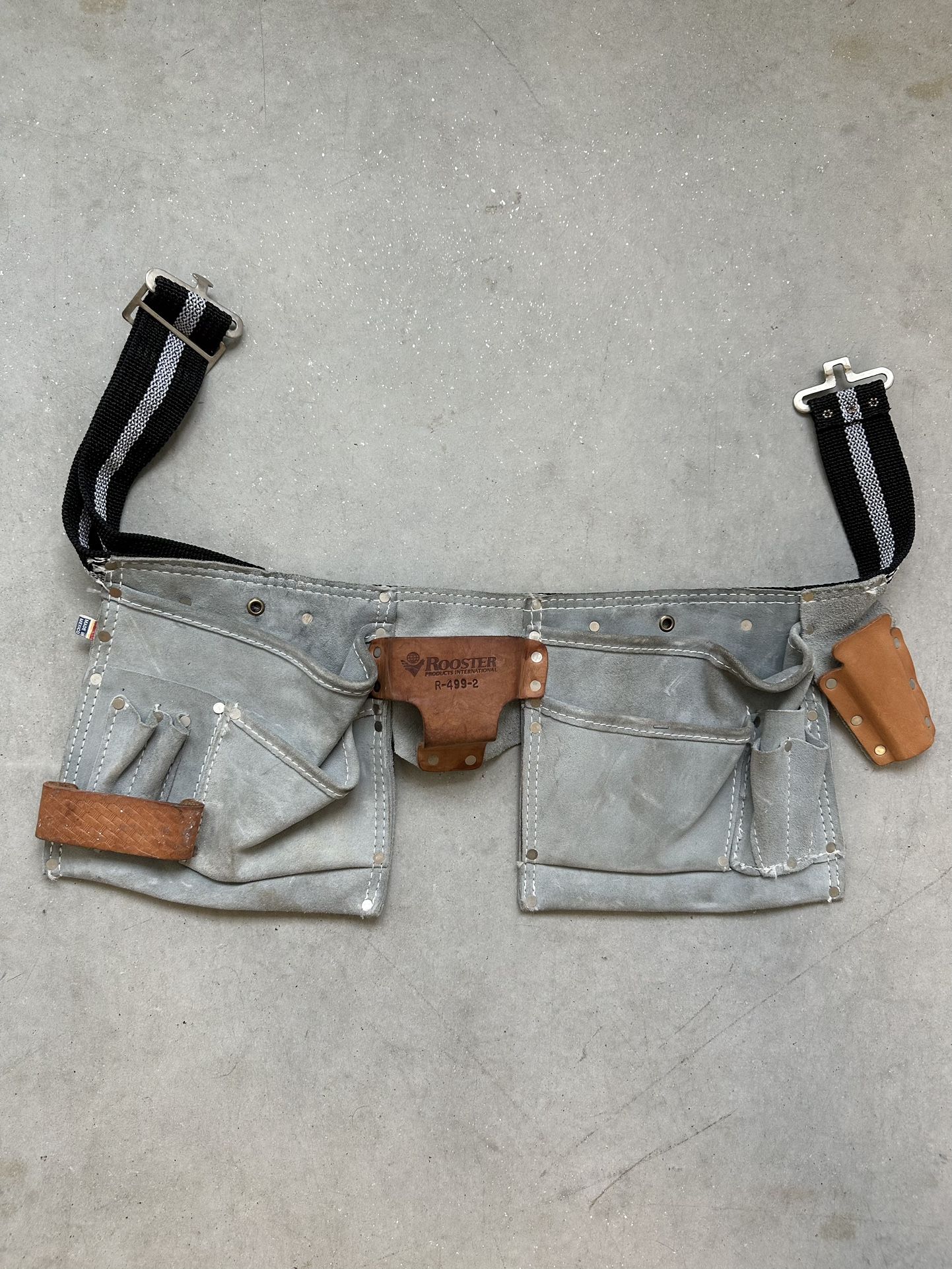 Rooster Products International Sueded Split Leather Nail & Tool Belt