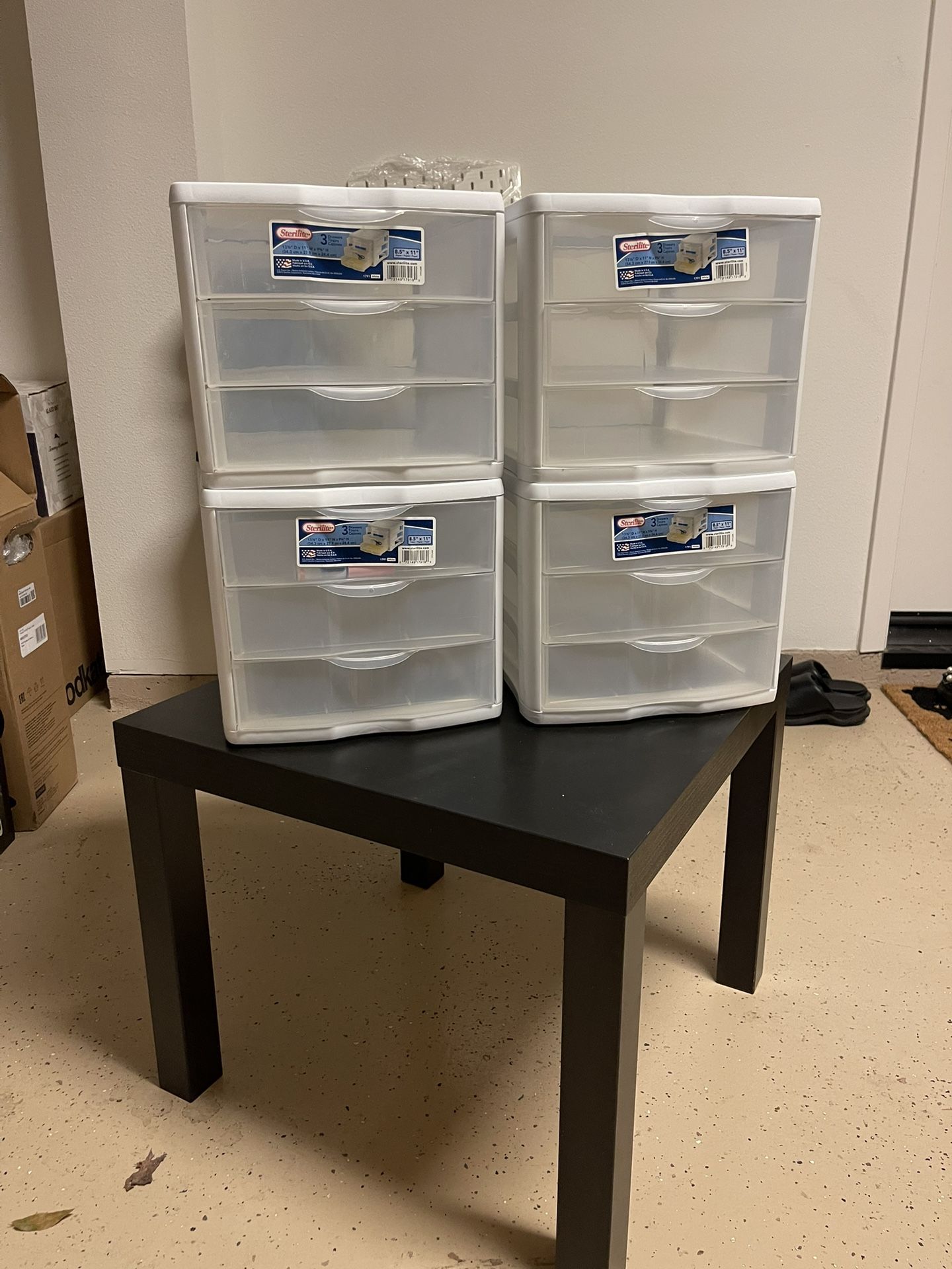 IKEA Lack Coffee Table + Organizers