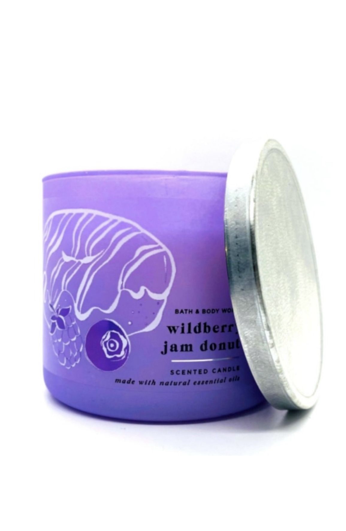 Bath And Body Works Raspberry Jam Donut 3 Wick Candle