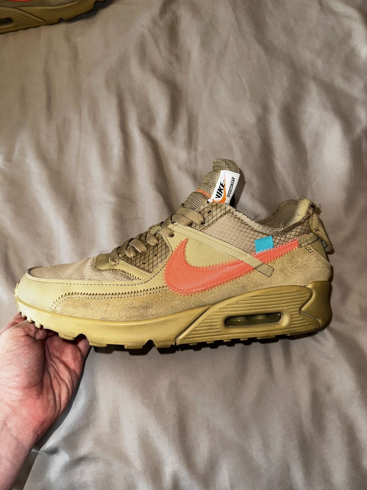 Off White Air Max 90 Desert Tan Size 10