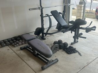 2023 Lightly Used 1400 Olympic Home Gym with Accessories - San Antonio, TX