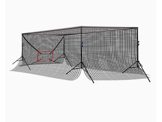 Baseball & Softball Batting Cage Net for Backyard 10X10X16FT| Portable Hitting Cage with Baseball Practice Net Windproof Tripod Ground Stakes| Indoor/