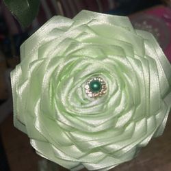 Rosas Eternas De Listón  Satinado Diferentes Colores I Diseños