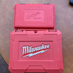 Lot of 2 Milwaukee 2410-22 3/8" Drill Driver Kit, Cordless Screwdriver CASE ONLY