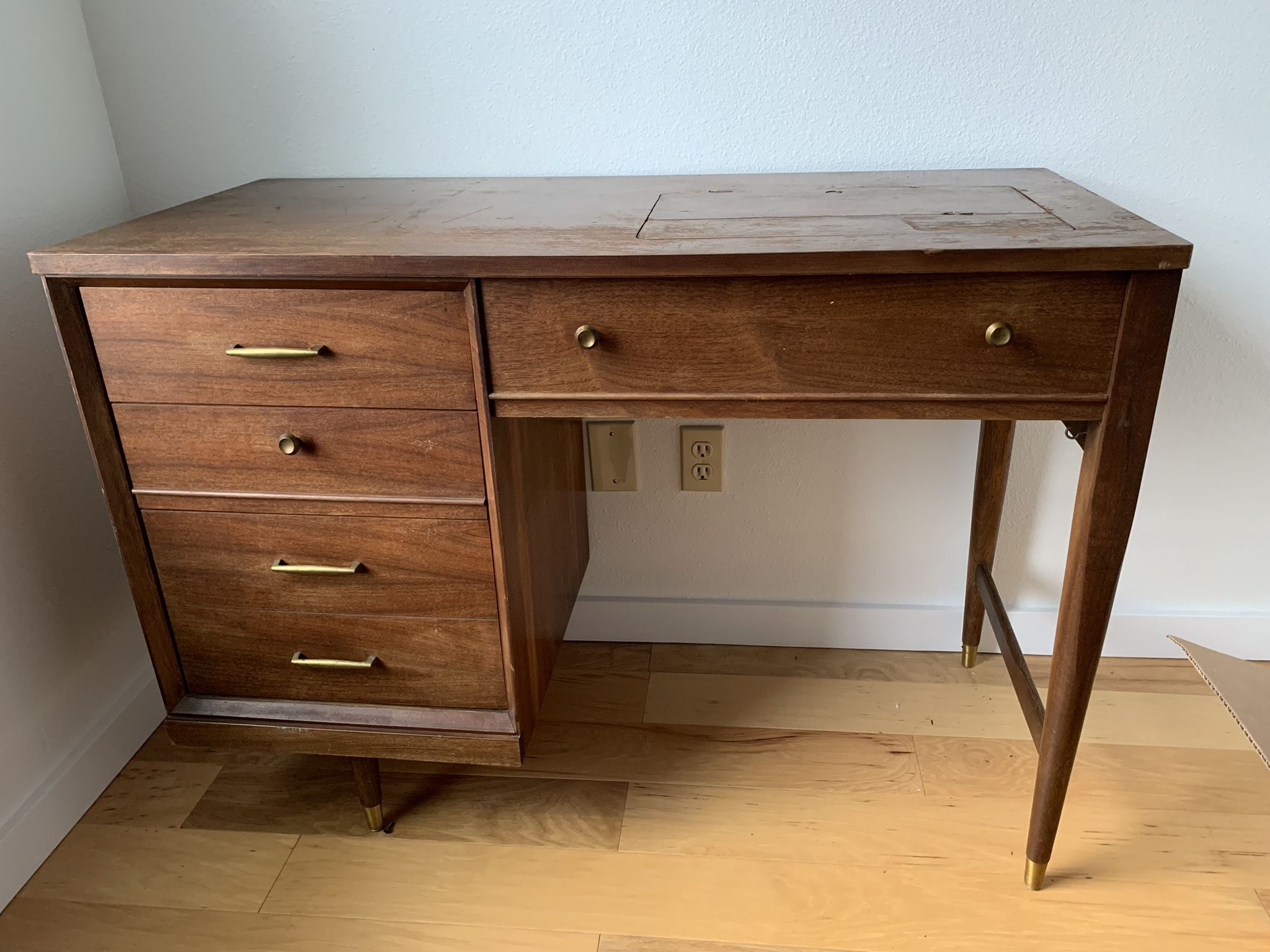 Vintage Mid Century Sewing Table