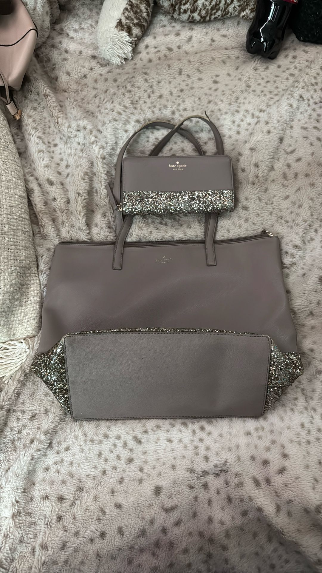 Kate Spade large pocket book & matching wallet