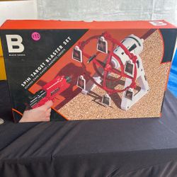 The Black Series Spin Target Blaster Set Rotating Desktop Arcade Game, Includes 12 Soft Darts, Blaster Gun, Motion Target is Safe And Fun