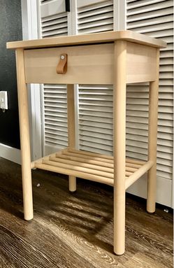 (2) Birch Wood Nightstands - Matching Set