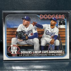 2024 Topps #401 Dodgers Lineup Stays Dangerous (Freddie Freeman / Mookie Betts)