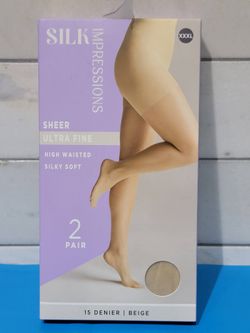 Women's Silk Impressions Fine Sheer Pantyhose, 15 Denier Ultra Sheer $5 (One Available In Size XXXL)
