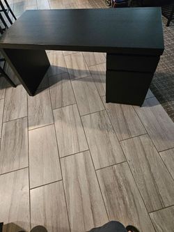 Black Desk with Drawers