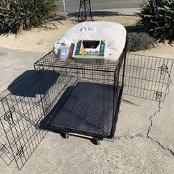 Large Dog Crate With Lots Of Extras