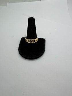 Cuban Link Chain Ring 14k size 12
