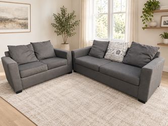 5-Seat Sofa & Loveseat Set – $200
