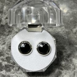 ✨Beautiful & Elegant Sterling Silver Studs with Natural Onyx 🖤✨