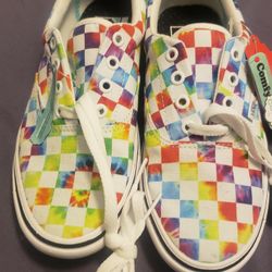 Van's Tie-dyed Checkered Comfycush Shies