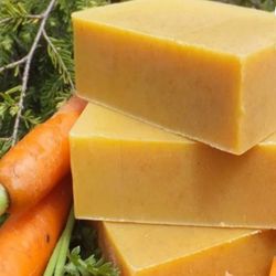Handmade Carrot Soap With Natural Ingredients 