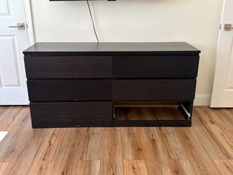 FREE - IKEA Malm 6-Drawer Double Dresser Black-Brown