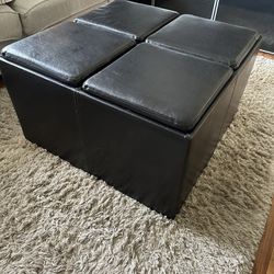 Foux Leather OTTOMAN COFFEE TABLE 