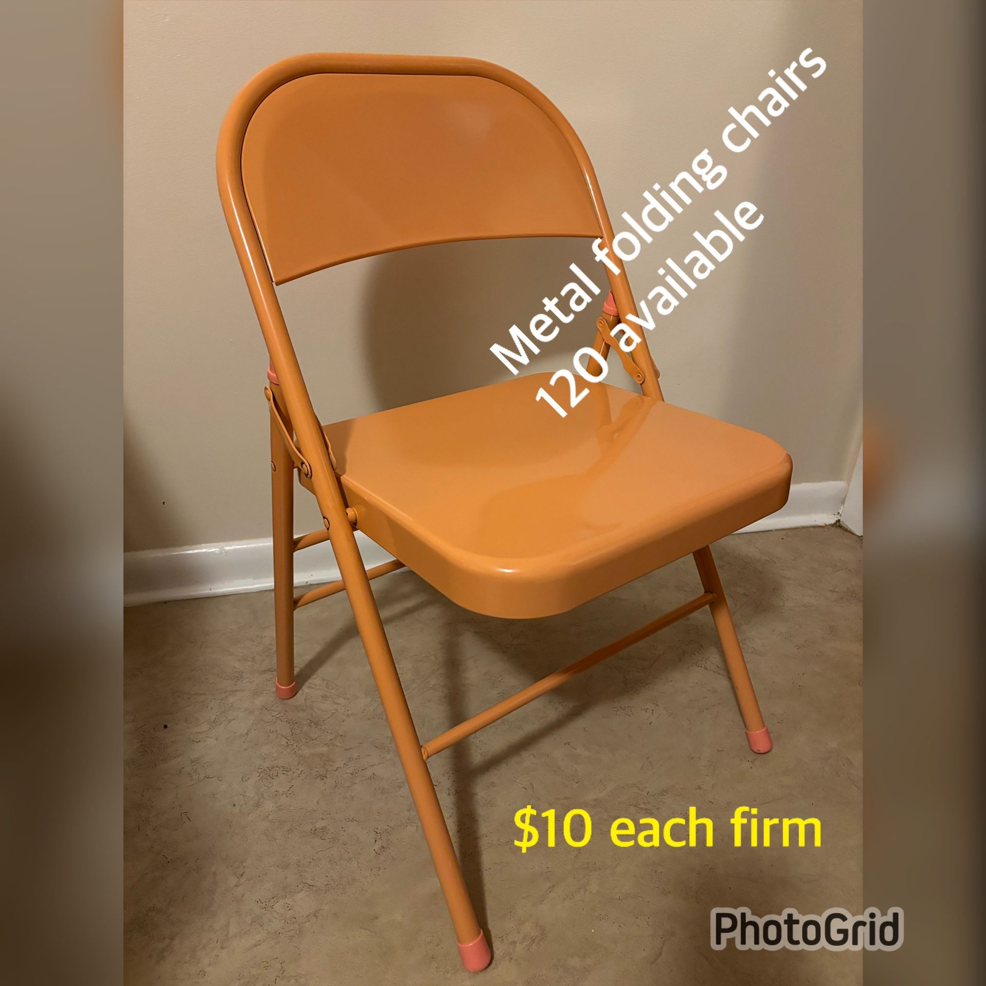 Metal Folding Chair 120 Chairs Available Price Firm $10