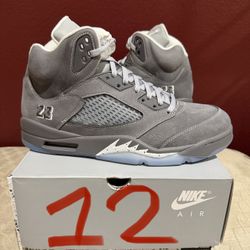 MENS SIZE 12 NIKE AIR JORDAN 5 WOLF GREY (2026)