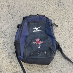 Custom Mizuno Baseball And Softball backpack Black Blue Large sports Hook