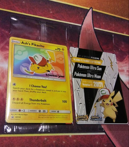 "Pokemon the Movie: I Choose You!" Theater Exclusive Ash's Pikachu Card & USUM Code