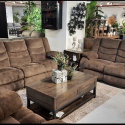 Tulen Chocolate Reclining Living Room Set (couch Sofa, Sectional ,Loveseat Options 