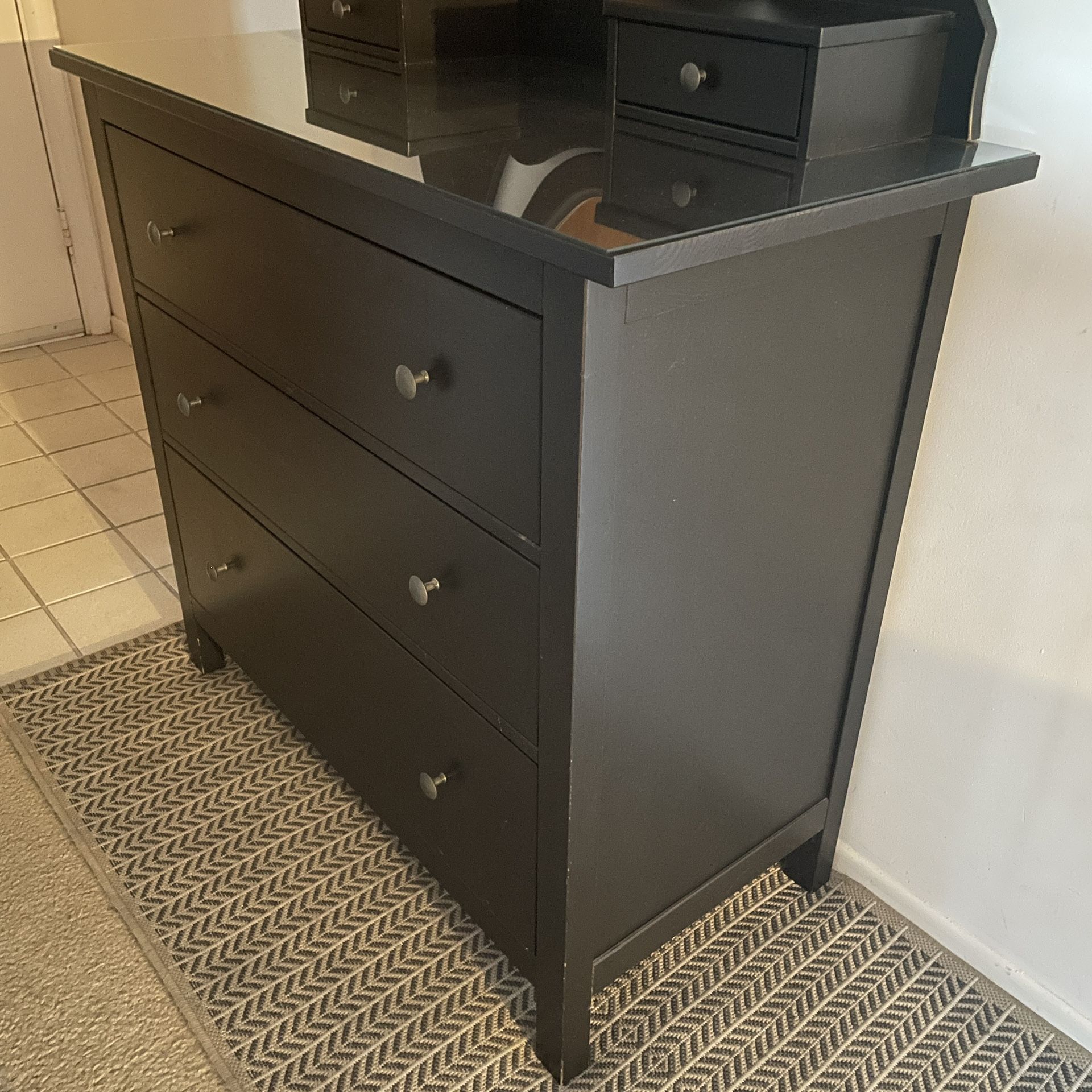 ikea black dresser Hemnes w/ Mirror Thats why a wall It was time for a